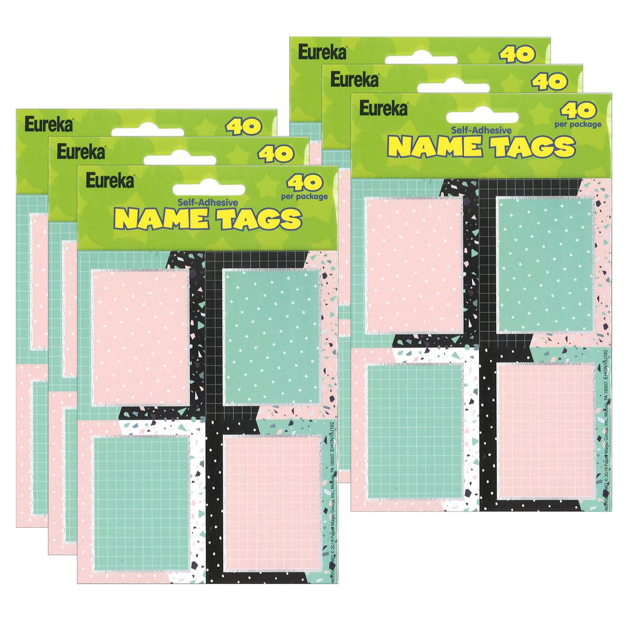Simply Sassy Name Tags, 6 Packs of 40
